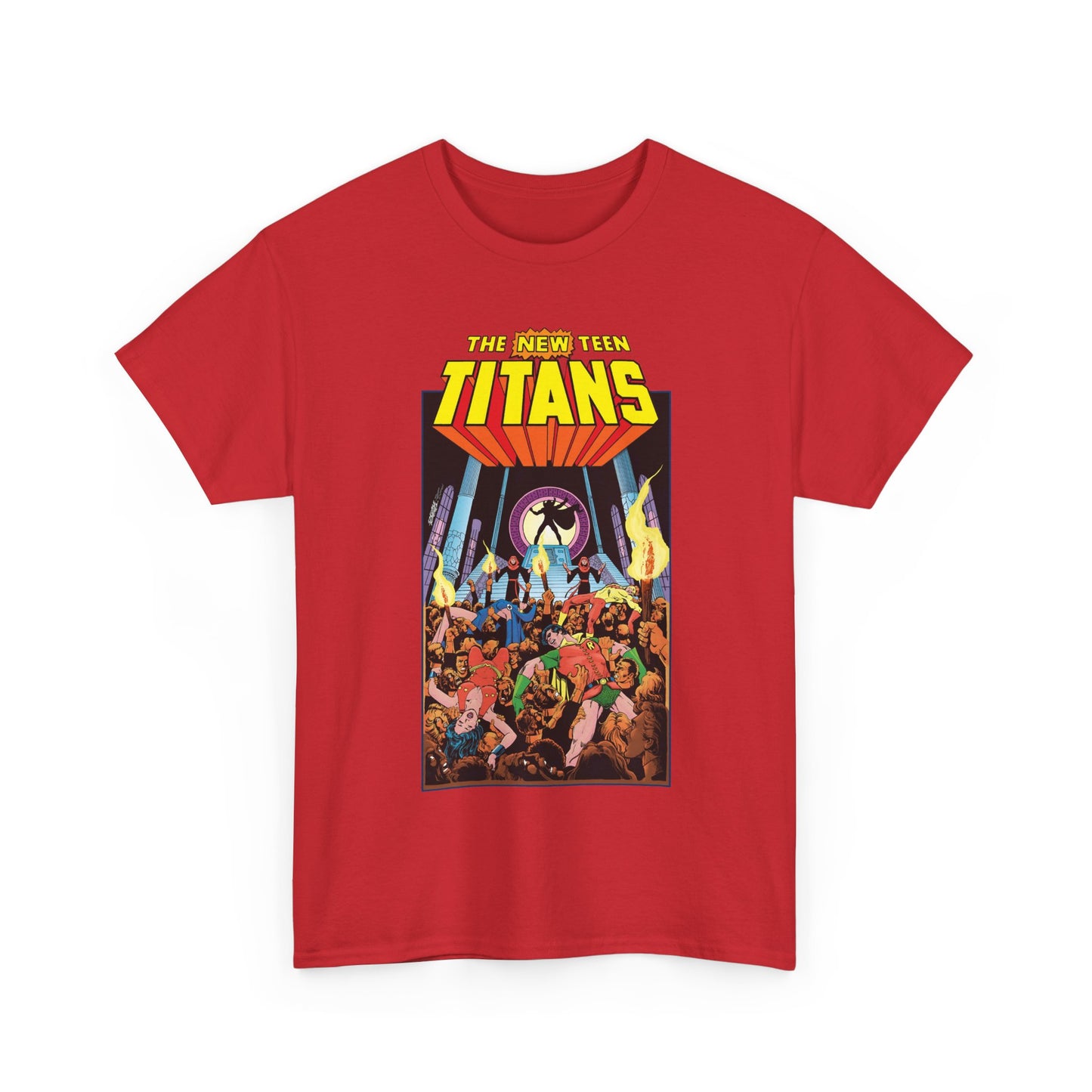 New Teen Titans T-Shirt - George Perez Art - #22 Cover - Wonder Girl, Robin, Raven, Kid Flash - Brother Blood Story - DC Comics