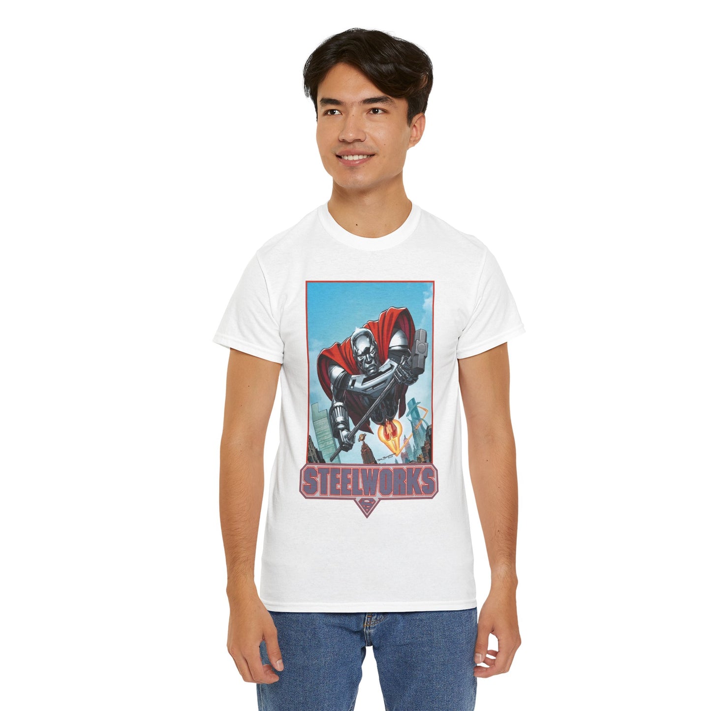 Steelworks T-Shirt - Jon Bogdanove Art - John Henry Irons - Superman Family - DC Comics