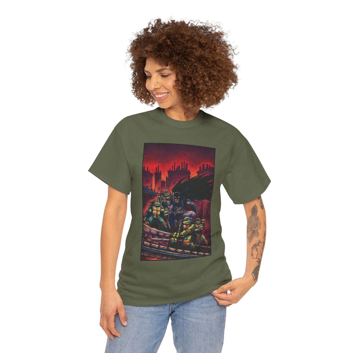 Batman & Teenage Mutant Ninja Turtles T-Shirt - Kevin Eastman Art - TNMT - DC Comics