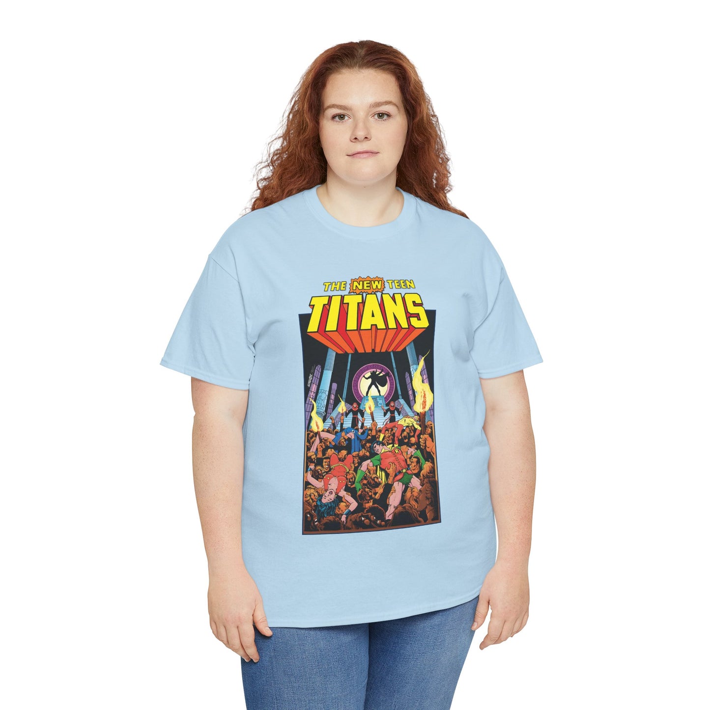 New Teen Titans T-Shirt - George Perez Art - #22 Cover - Wonder Girl, Robin, Raven, Kid Flash - Brother Blood Story - DC Comics