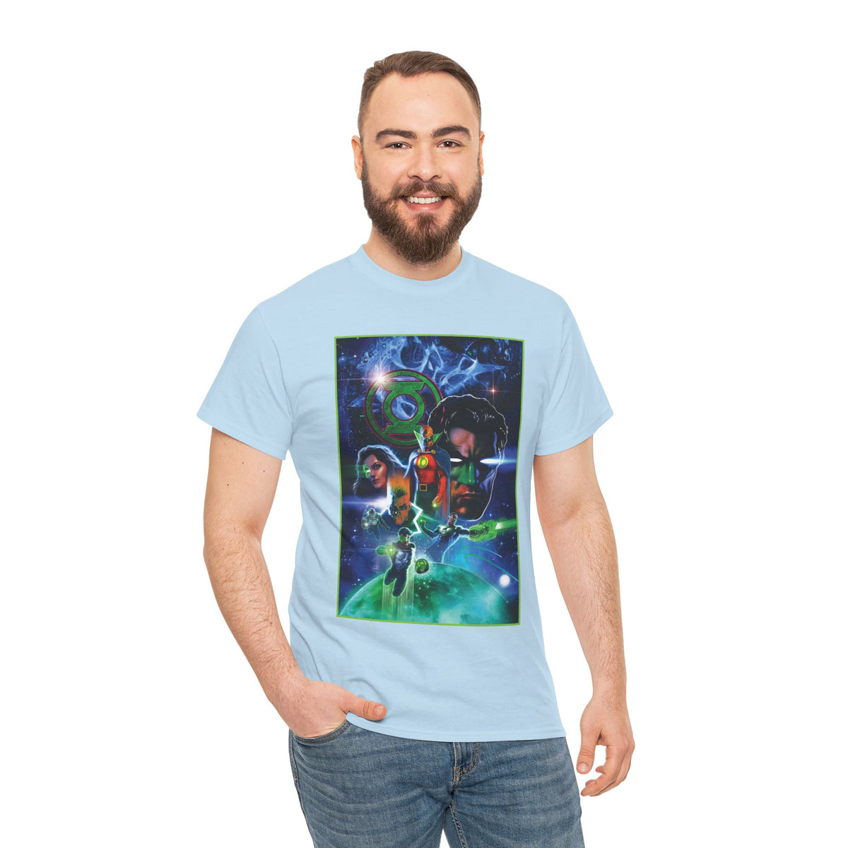 Green Lantern T-Shirt - Liam Sharp Art - Alan Scott, Hal Jordan, Kyle Rayner - DC Comics