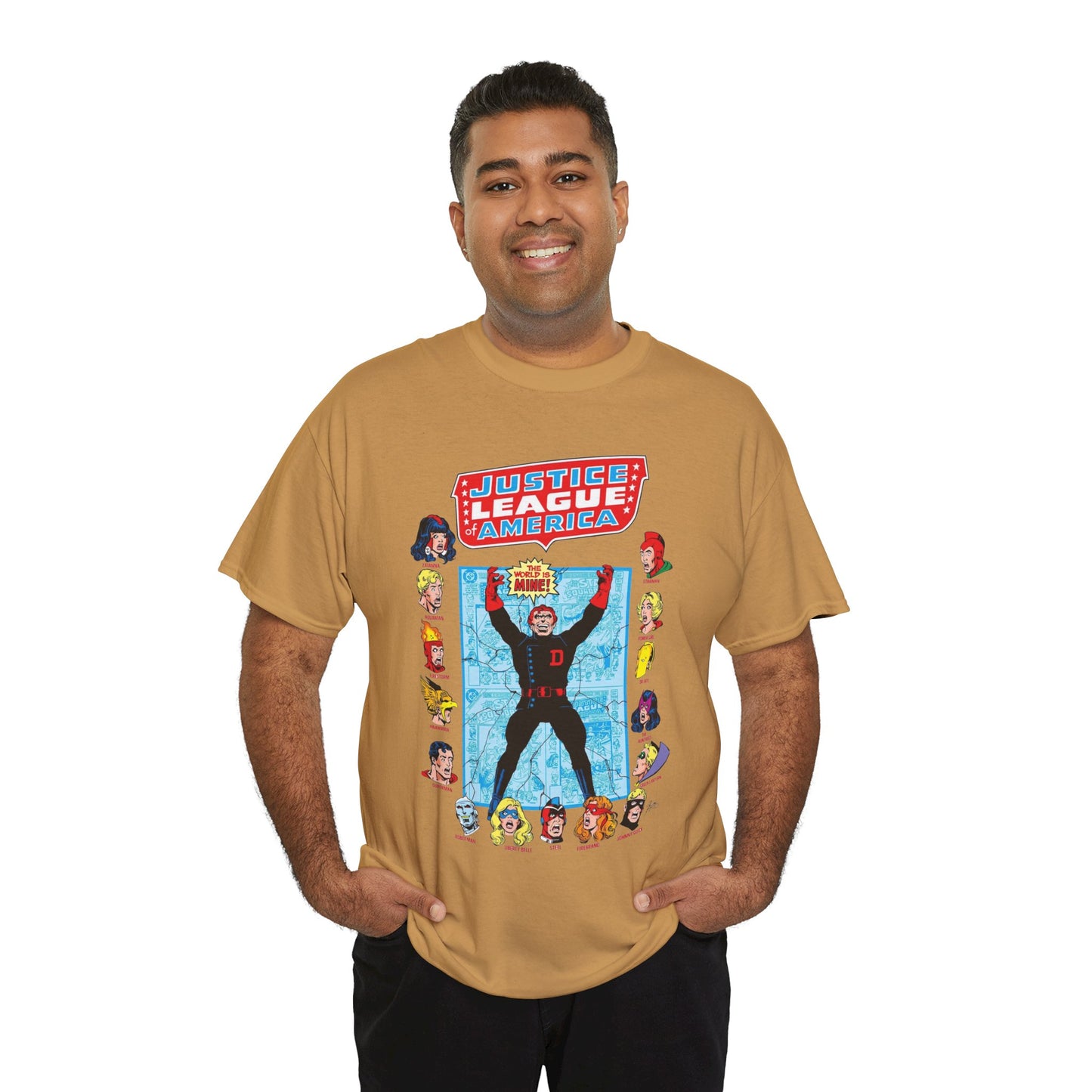 Justice League of America T-Shirt - George Perez Art - Justice Society, All-Star Squadron Team-Up DC Comics