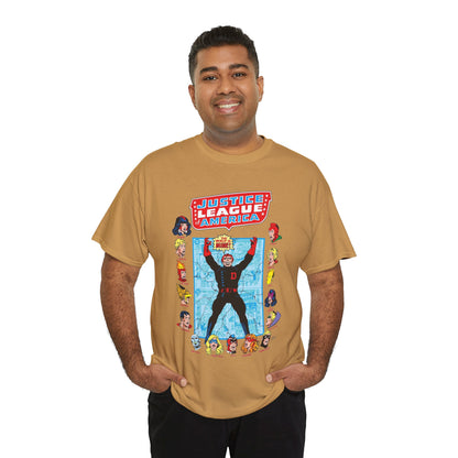 Justice League of America T-Shirt - George Perez Art - Justice Society, All-Star Squadron Team-Up DC Comics
