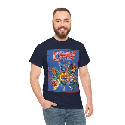 Justice League Treasury Edition T-Shirt - Superman, Wonder Woman, Flash, Hawkman, Batman, Green Arrow, Green Lantern - DC Comics