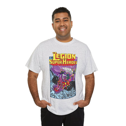 Legion of Super-Heroes T-Shirt - Pat Broderick Art - Timber Wolf, Lightning Lad, Wildfire, Dawnstar, Element Lad - LOSH - DC Comics