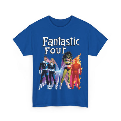 Fantastic Four T-Shirt - John Byrne Art - She-Hulk, Reed Richards, Human Torch, Invisible Woman - Marvel Comics
