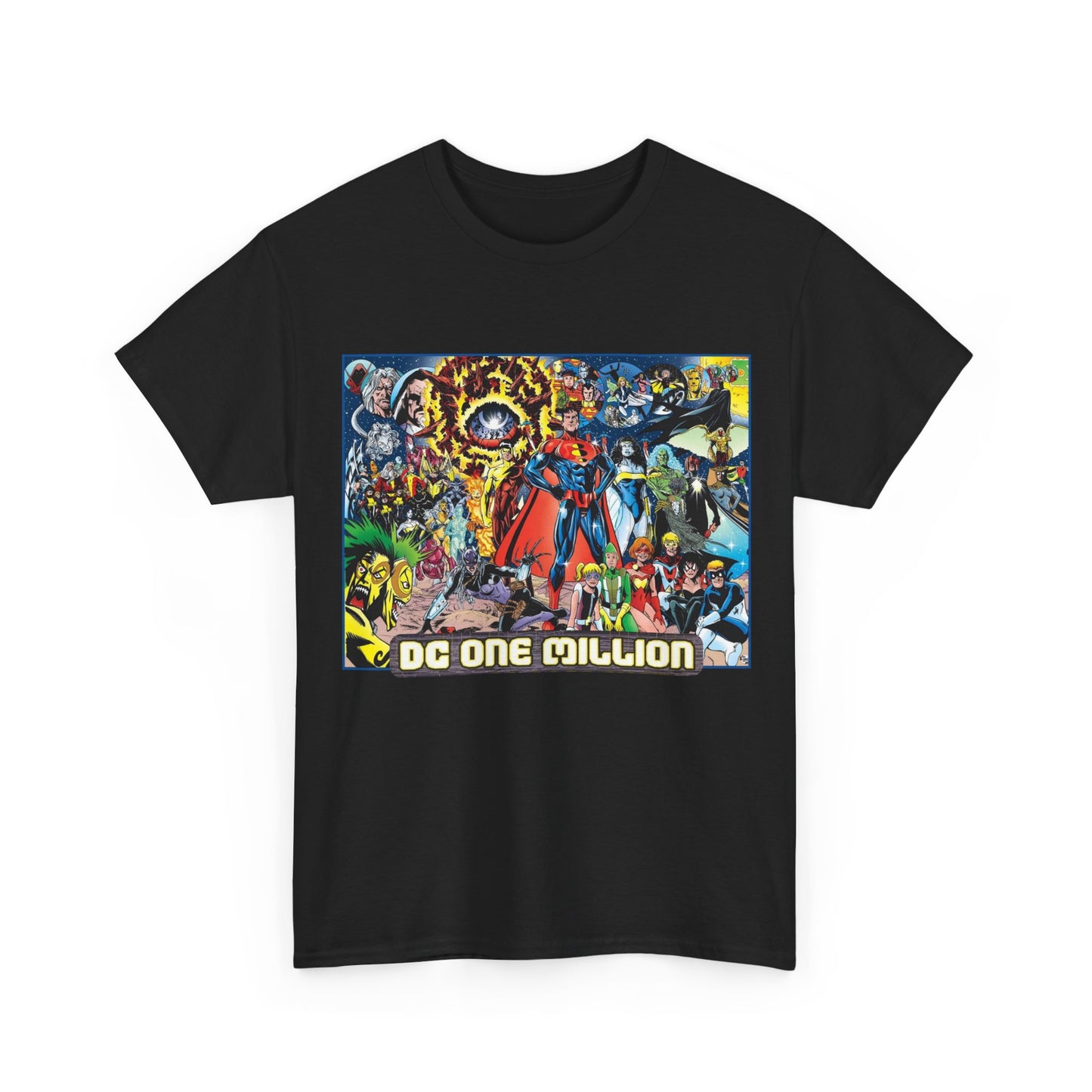 DC One Million T-Shirt - Phil Jimenez Art - Future Versions of Superman, Batman, Wonder Woman, Green Lantern, Flash - DC Comics