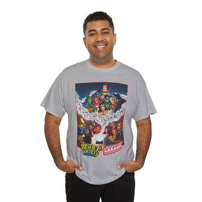 Justice Society & Justice League T-Shirt - George Perez Art - Golden & Silver Age - DC Comics