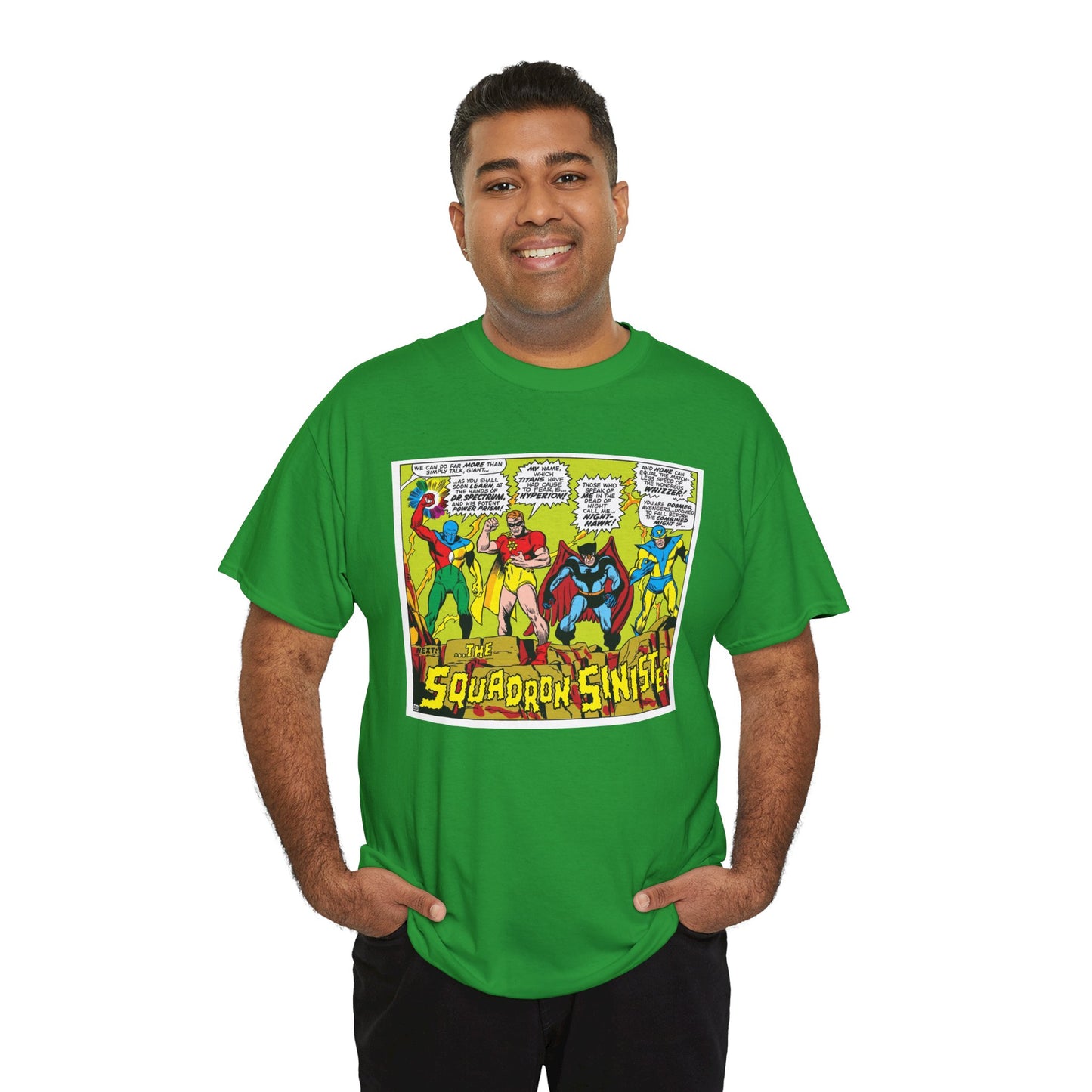 Squadron Sinister T-Shirt - Sal Buscema Art - Dr. Spectrum, Hyperion, Nighthawk, The Whizzer - Marvel Comics