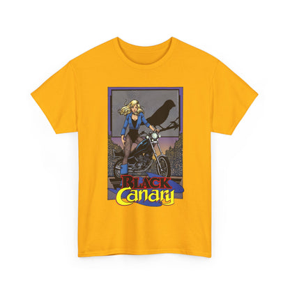 Black Canary T-Shirt - George Perez Art - 1980s Justice League Postcard Art - JLA - DC Comics