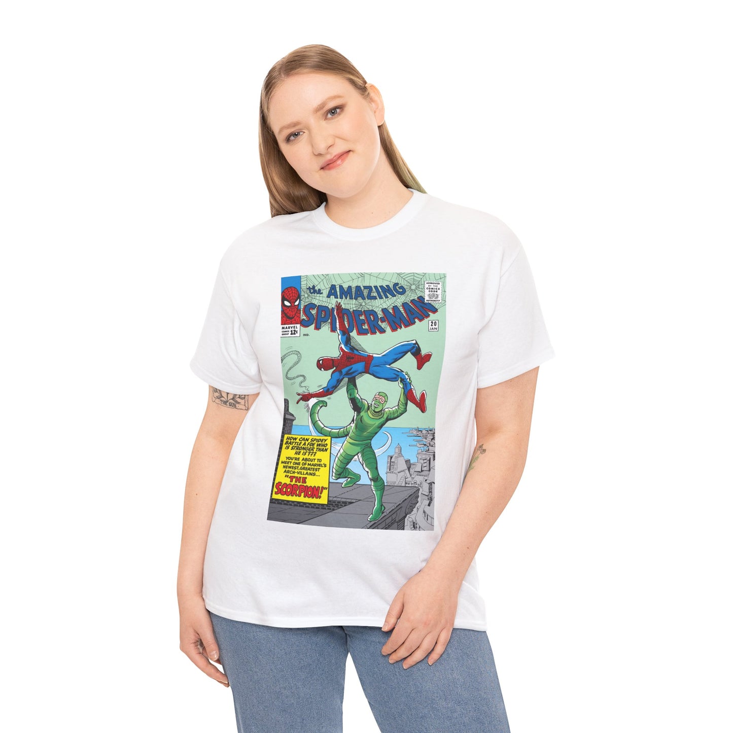 Amazing Spider-Man T-Shirt - Steve Ditko Art - Vs The Scorpion - Marvel Comics