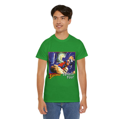Superman & Fantastic Four T-Shirt - Marvel, DC Comics - Alex Ross, Dan Jurgens - 1990s Crossover Vs Galactus