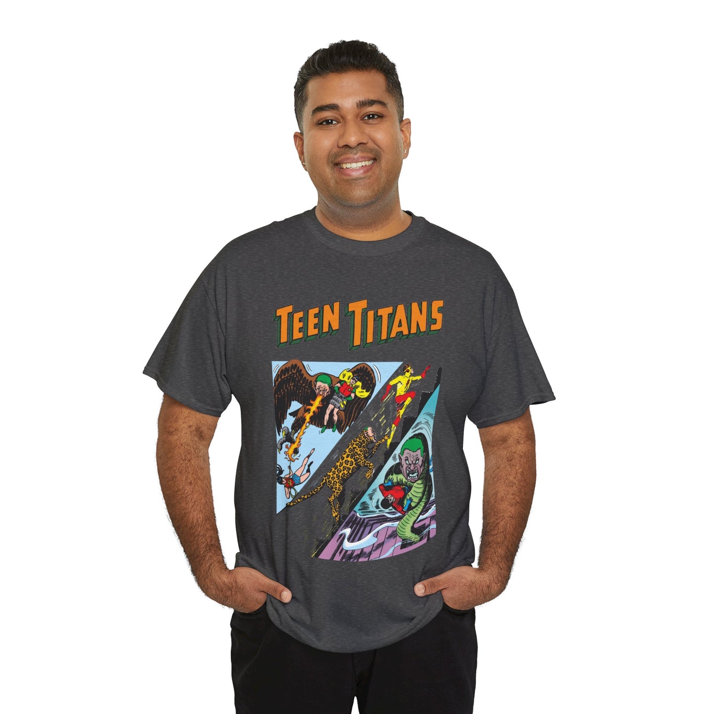 Teen Titans T-Shirt - Nick Cardy Art - #1 Cover Art - Robin, Wonder Girl, Kid Flash, Aqualad - DC Comics