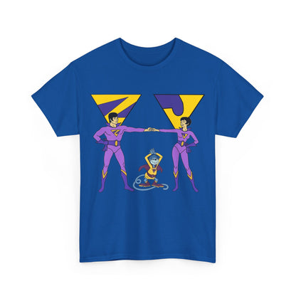 Wonder Twins T-Shirt - Super Friends - Zan & Jayna - Hanna-Barbera Cartoon - DC Comics