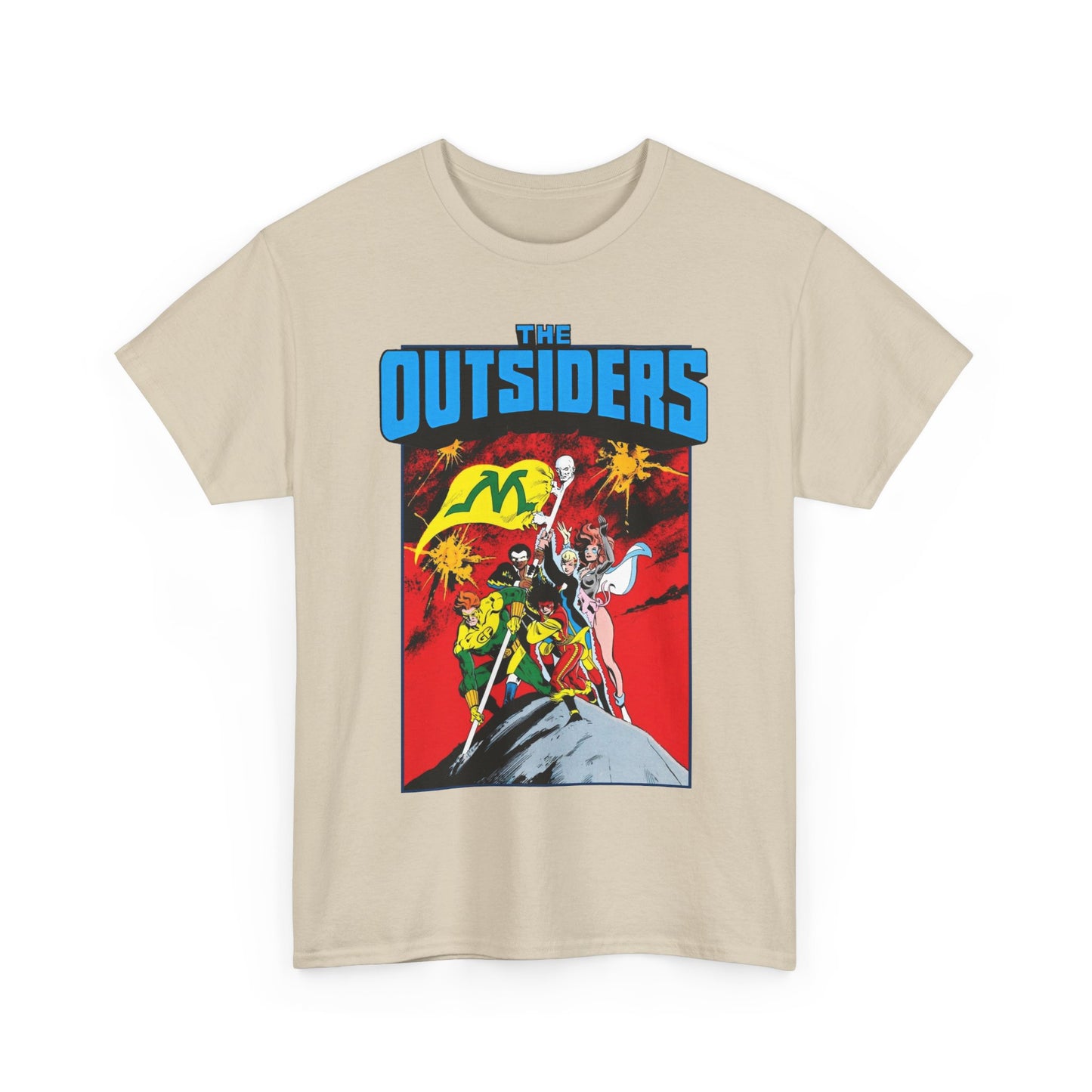 Outsiders T-Shirt - Alan Davis Art - Geo-Force, Halo, Black Lightning, Metamorpho, Katana - DC Comics
