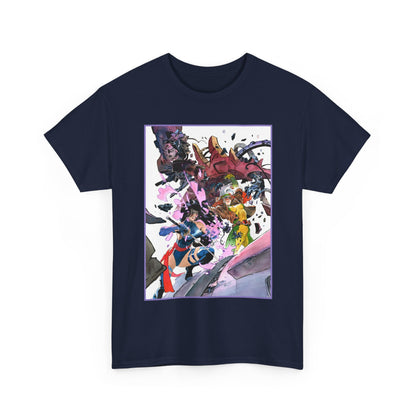 Rogue & Psylocke T-Shirt - Ripping Apart a Sentinel - X-Men Mutants - Marvel Comics