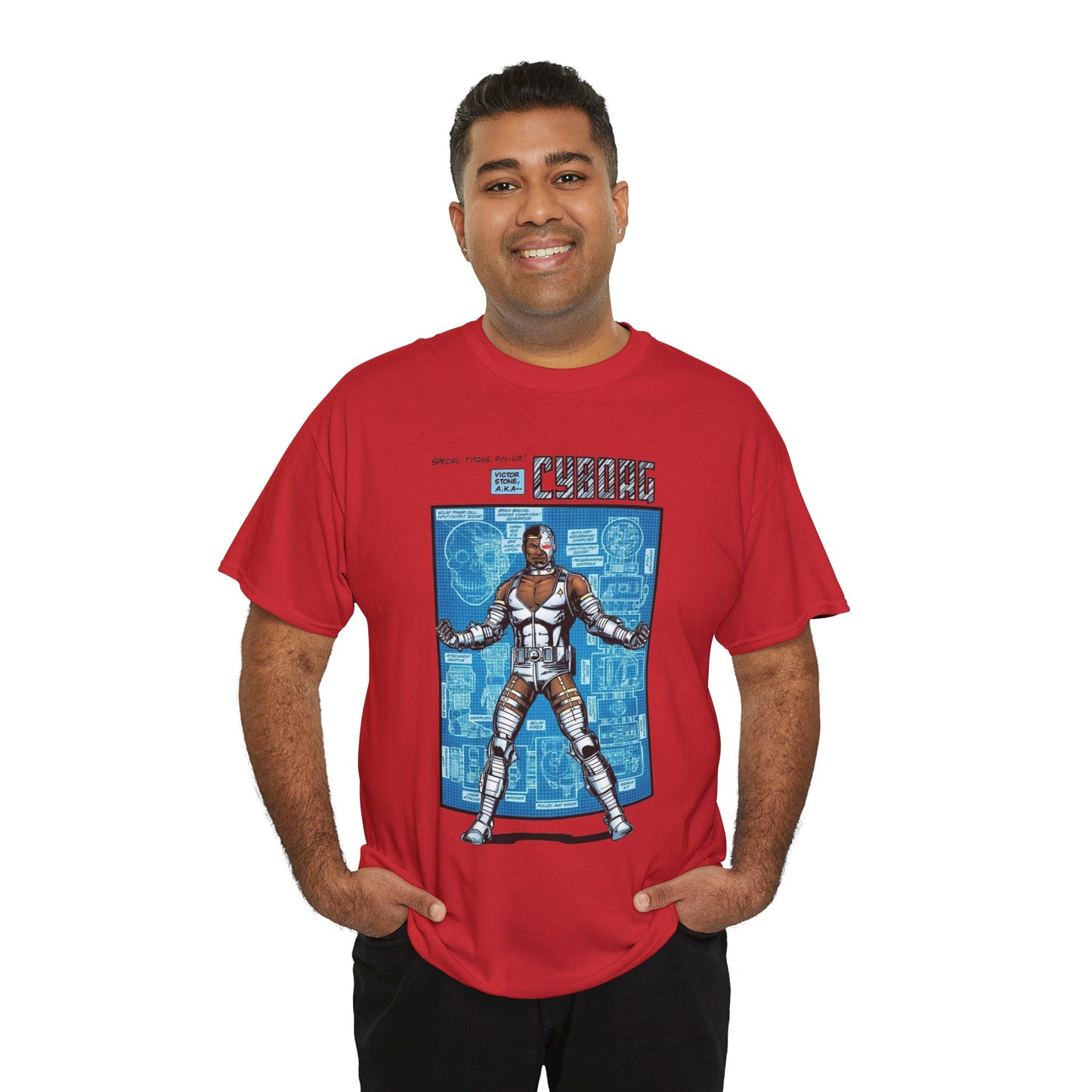 Cyborg T-Shirt - George Perez Art - New Teen Titans Pin-Up Poster - Victor Stone - DC Comics