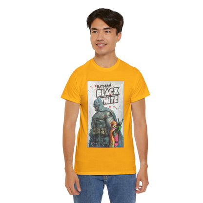 Batman: Black & White T-Shirt - Bill Sienkiewicz Art - Dark Knight Returns - Batman & Robin (Carrie Kelley) - DC Comics