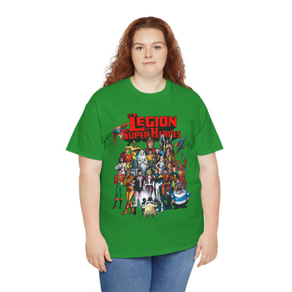 Legion of Super-Heroes T-Shirt - #300 Cover Art - Cosmic Boy, Saturn Girl, Superboy, Wildfire, Mon-El, Dream Girl, Brainiac 5, Supergirl - DC Comics