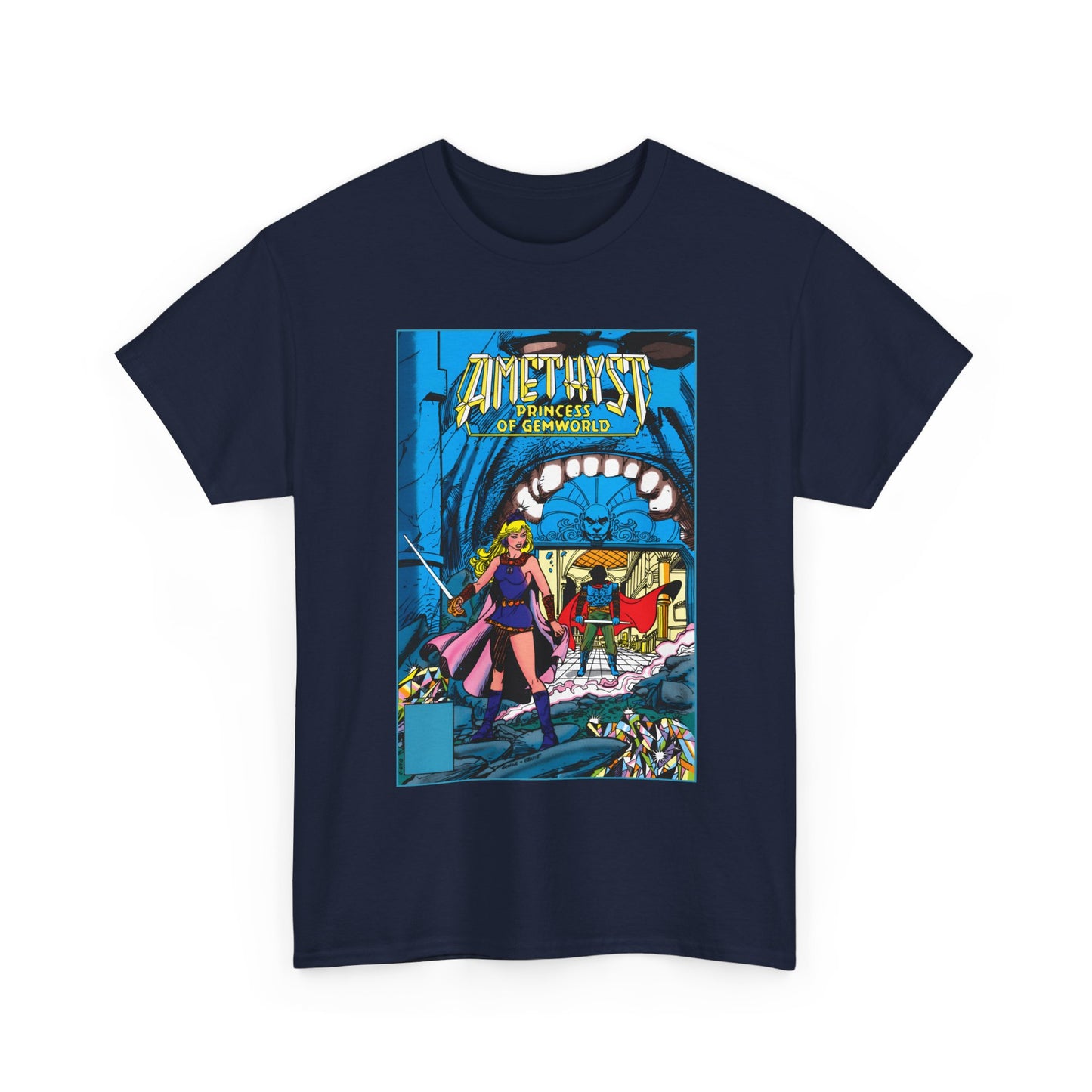 Amethyst, Princess of Gemworld T-Shirt - George Perez & Ernie Colon Art - The Last Battle Vs Dark Opal - DC Comics