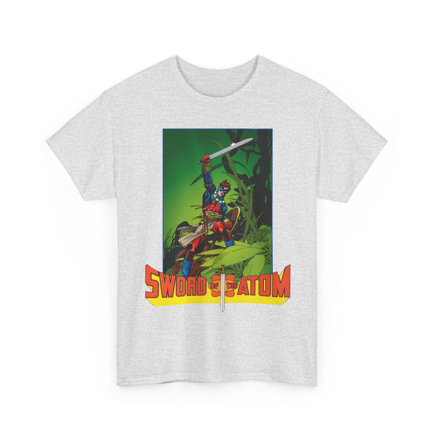 Sword of the Atom T-Shirt - Gil Kane Art - Ray Palmer in Morlaidh - Popular DC Comic Story from the 1980s
