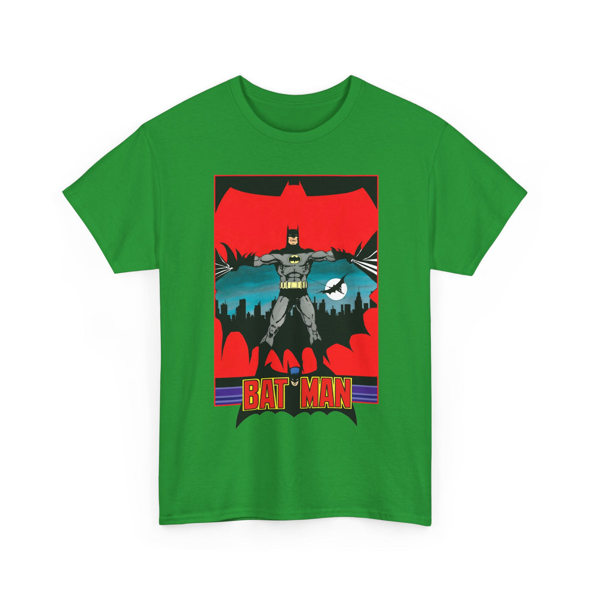 Batman T-Shirt - George Perez Art - 1980s JLA Postcard Art - DC Comics