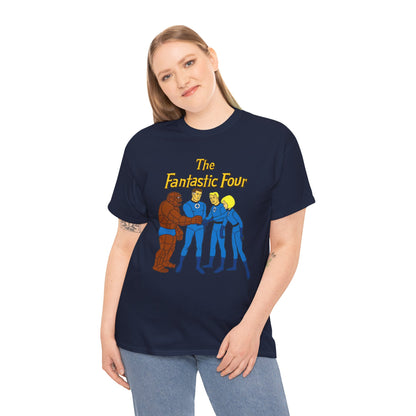 Fantastic Four T-Shirt - Hanna-Barbera 1960s Cartoon - Human Torch, The Thing, Invisible Woman - Marvel Comics