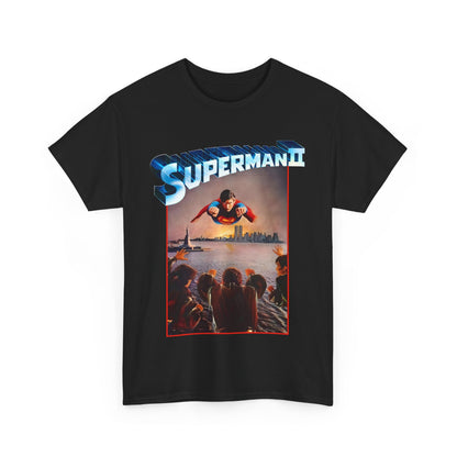 Superman II T-Shirt - Christopher Reeve, Terence Stamp, Sarah Douglas - Vs General Zod, Ursa, Non - Phantom Zone Villains - 1980 Movie Poster - DC Comics