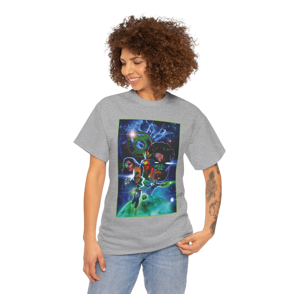 Green Lantern T-Shirt - Liam Sharp Art - Alan Scott, Hal Jordan, Kyle Rayner - DC Comics