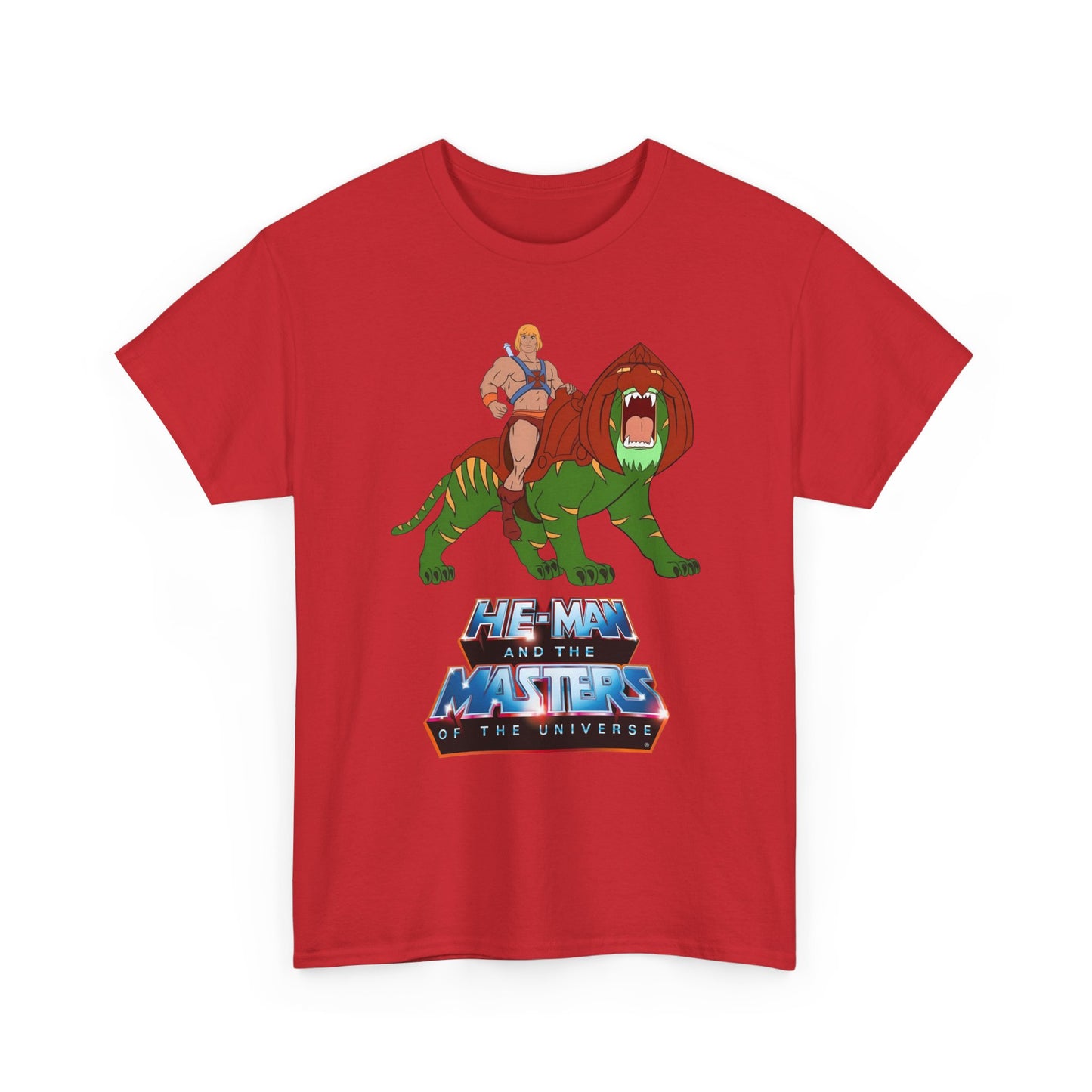 He-Man & Battle Cat T-Shirt - Filmation Art - Masters of the Universe, MOTU - Exciting New 2026 Movie - Nicholas Galitzine