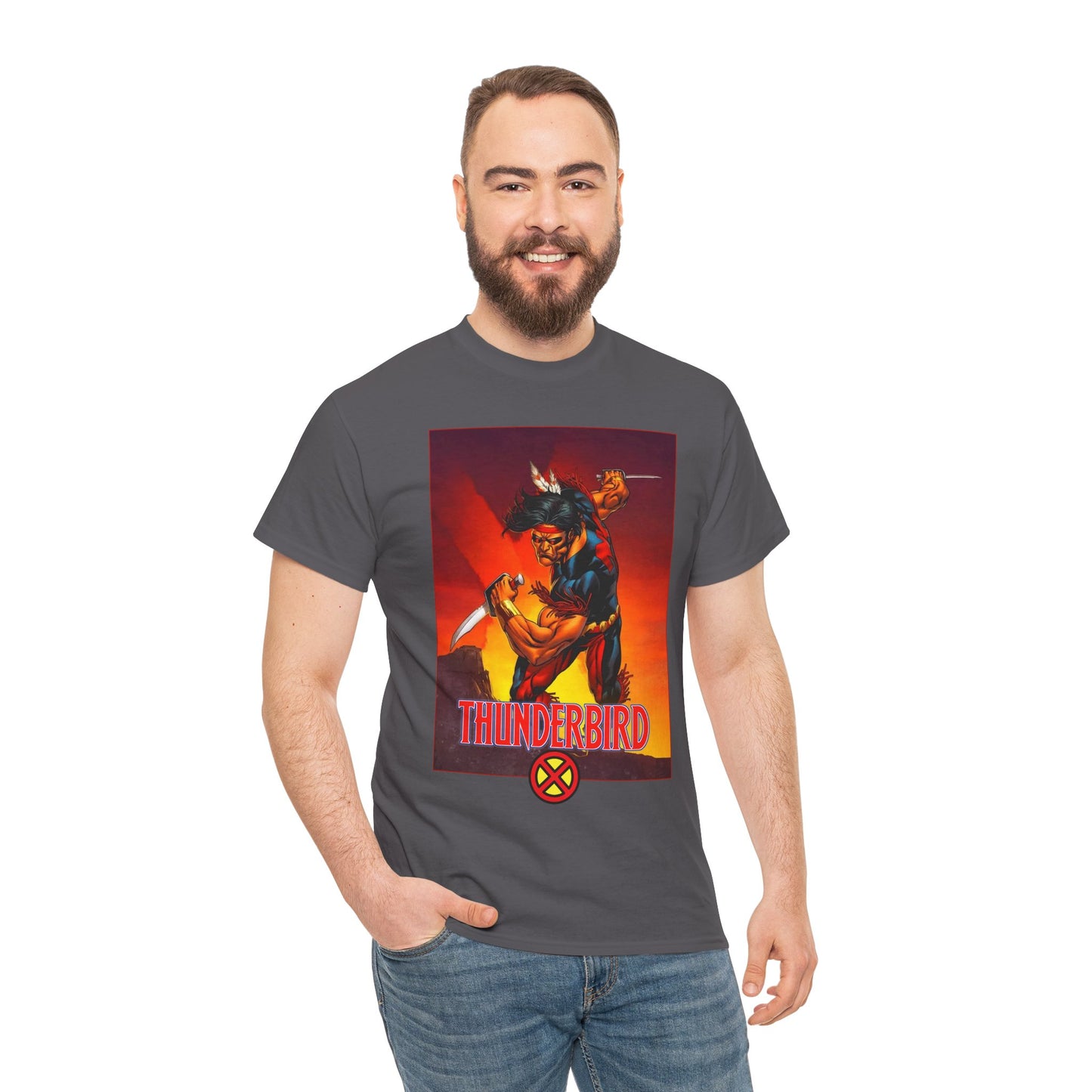 Thunderbird T-Shirt - John Proudstar, Original X-Men Member - Apache Native American - Marvel Comics