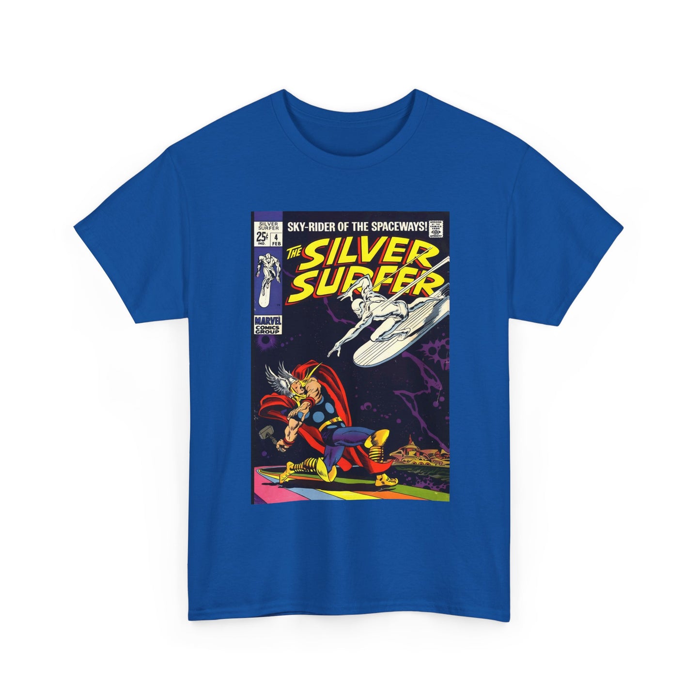 Silver Surfer #4 T-Shirt - Vs Thor - Marvel Comics
