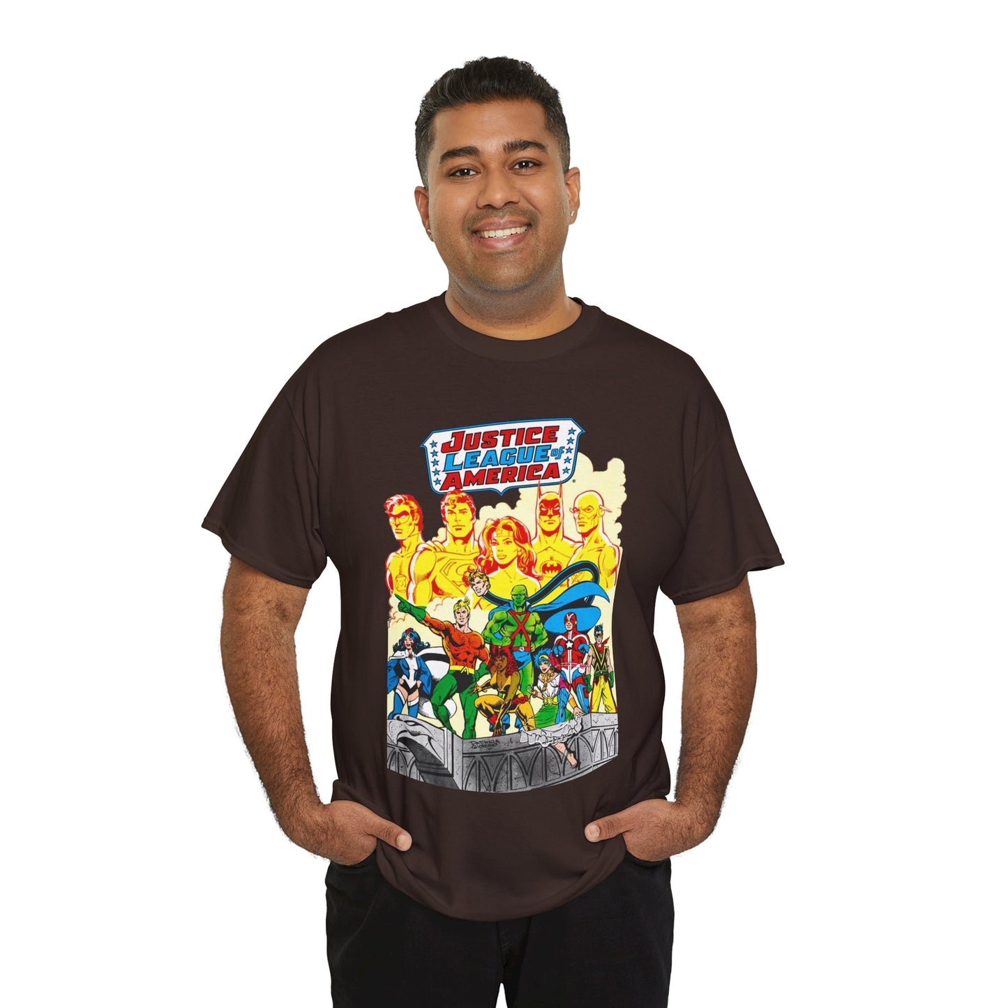 Justice League Detroit T-Shirt - Aquaman, Elongated Man, Zatanna, Vixen, Steel, Martian Manhunter, Vibe, Gypsy