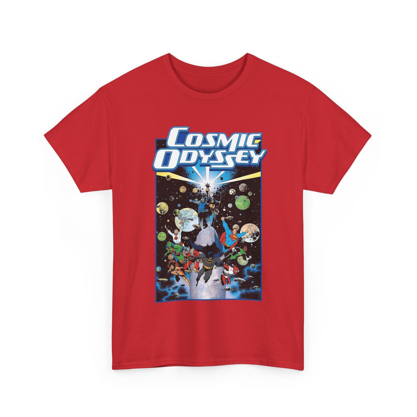 Cosmic Odyssey T-Shirt - Mike Mignola Art - Superman, Darkseid, Lightray, Orion, Starfire, Highfather. John Stewart - DC Comics