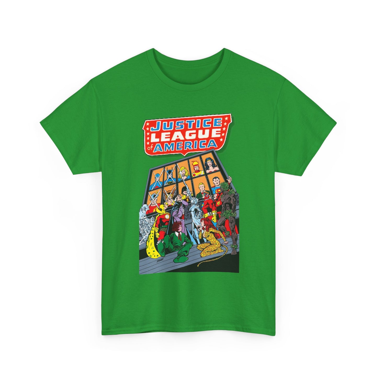 Justice League of America T-Shirt - George Perez Art - Wonder Woman, Hourman, Batman, Firestorm - SSOSV - DC Comics