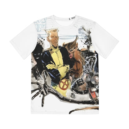 New Mutants All Over Print Tee (Polyester) - Bill Sienkiewicz Art - Marvel Comics - (IMPROVED PLACEMENT AND PRINTING TECHNIQUES)
