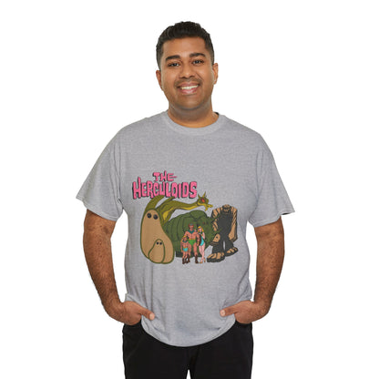 Herculoids T-Shirt - Popular 1960s Hanna-Barbera Cartoon - Zandor, Tara, Dorno, Gloop & Gleep - Amzot - Alex Toth Designs