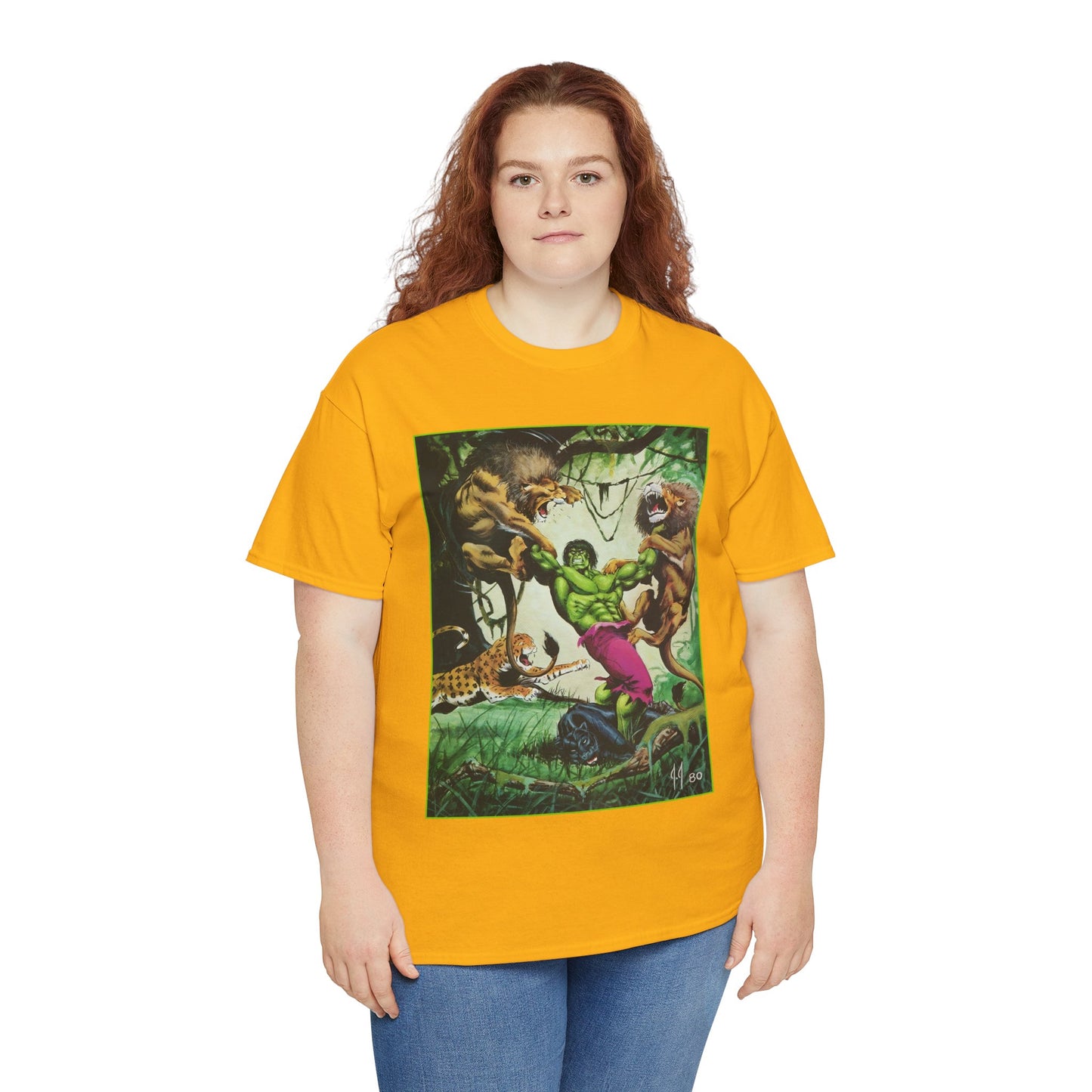 Incredible Hulk T-Shirt - Joe Jusko Art - Hulk Fighting Lions and Tigers (But No Bears, Oh My!) - Marvel Comics