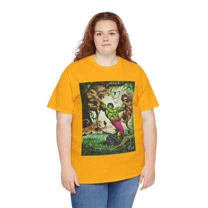 Incredible Hulk T-Shirt - Joe Jusko Art - Hulk Fighting Lions and Tigers (But No Bears, Oh My!) - Marvel Comics