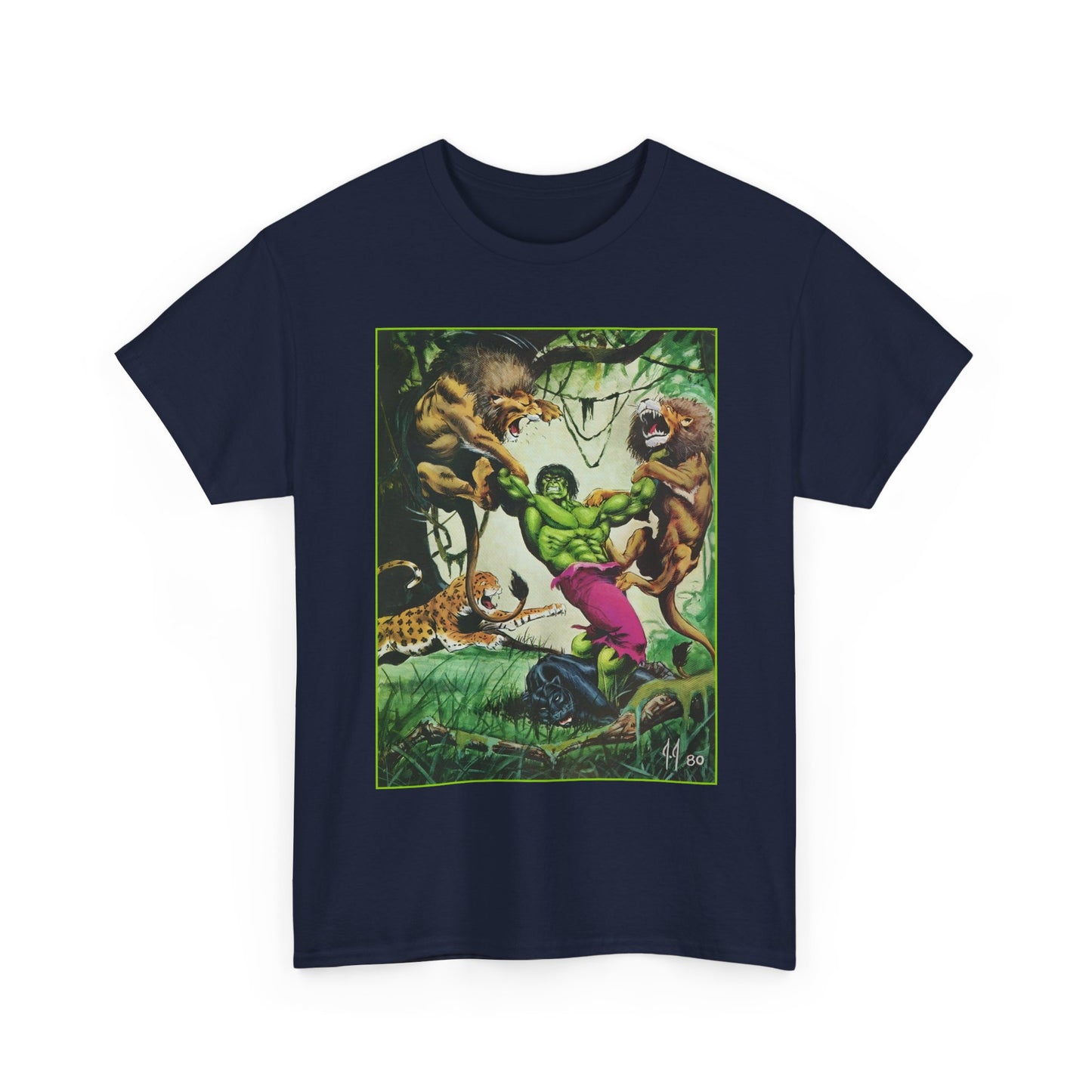 Incredible Hulk T-Shirt - Joe Jusko Art - Hulk Fighting Lions and Tigers (But No Bears, Oh My!) - Marvel Comics
