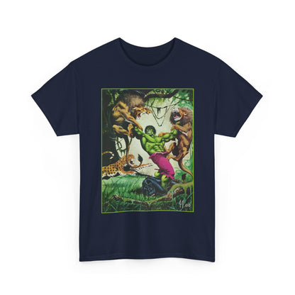 Incredible Hulk T-Shirt - Joe Jusko Art - Hulk Fighting Lions and Tigers (But No Bears, Oh My!) - Marvel Comics
