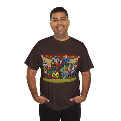 JSA T-Shirt - Sandman, Starman, Atom, Dr Fate, Mr Terrific, Flash, Green Lantern - DC Comics - Justice Society of America - Golden Age