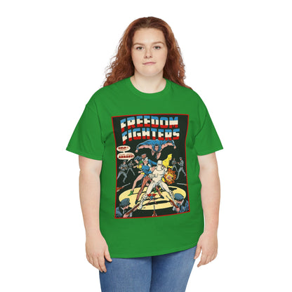 Freedom Fighters T-Shirt - 70s Series - Uncle Sam, The Ray, Phantom Lady, Doll Man, Black Condor, Human Bomb - DC Comics