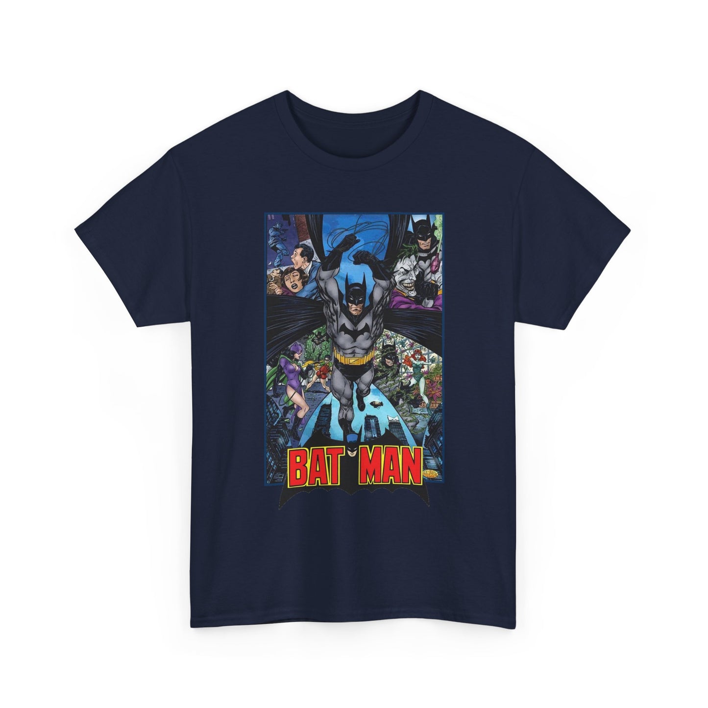 Batman T-Shirt - John Byrne Art - Joker, Catwoman, Poison Ivy - Caped Crusader - DC Comics