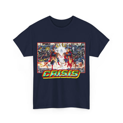 Crisis on Infinite Earths T-Shirt - Alex Ross & George Perez Art - Superman, Wonder Woman, Supergirl, Flash, Monitor, Anti-Monitor - DC Comics