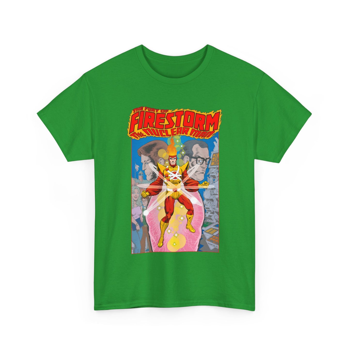 Fury of Firestorm T-Shirt - Pat Broderick Art - The Nuclear Man - Ronnie Raymond, Professor Martin Stein - DC Comics