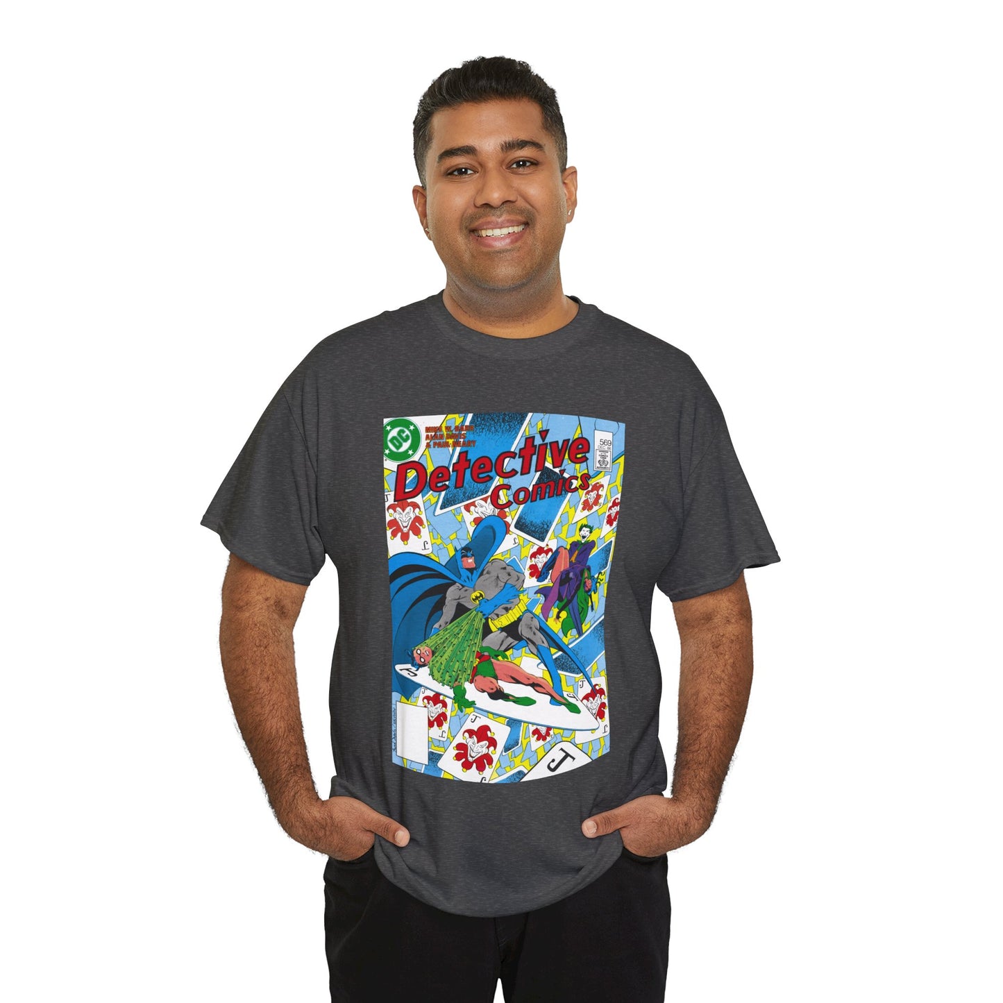 Detective Comics #569 T-Shirt - Alan Davis Art - Batman, Robin, Joker, Catwoman - DC Comics