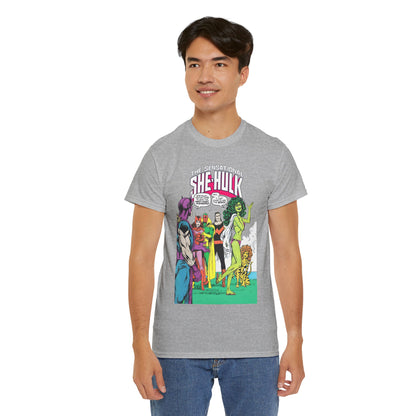 She-Hulk T-Shirt - John Byrne Art - West Coast Avengers Appearance - Hawkeye, Scarlet Witch, Wonder Man, Vision, Tigra - Marvel Comics