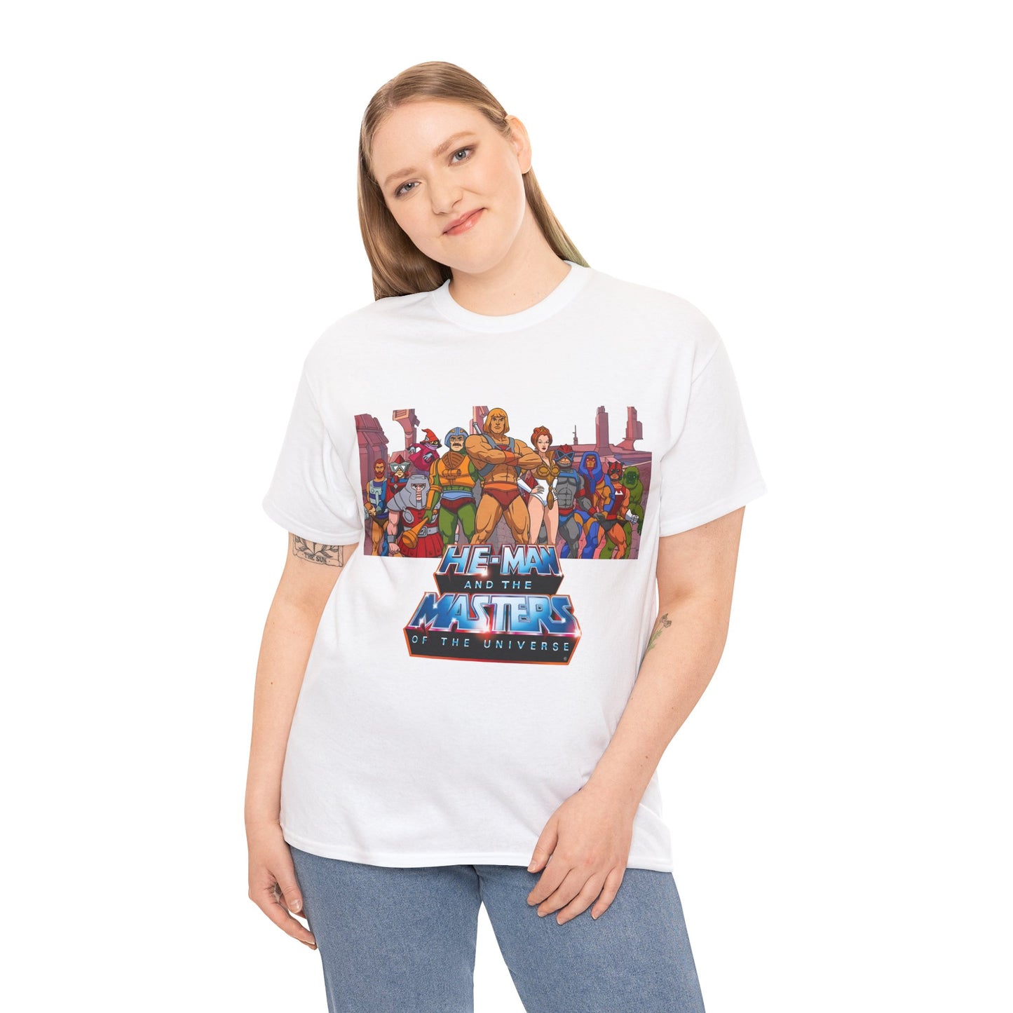 Masters of the Universe T-Shirt - He-Man, Man-At-Arms, Teela, Orko, Fisto, Moss Man, Ram Man - 1980s Filmation Art