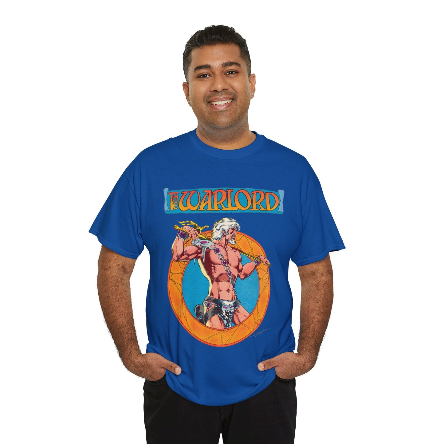 Warlord T-Shirt - Mike Grell Art - Skartaris - Travis Morgan - DC Comics 1970s Sword & Sorcery Series